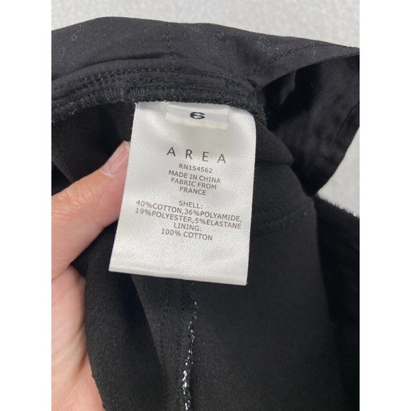 AREA Leggings Womens Size 6 Metallic Moto-knee Leggings In Silver Zip Leg Club - Picture 15 of 16